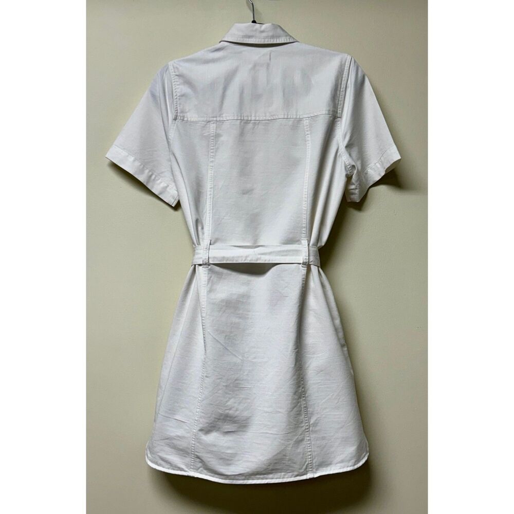 MADEWELL Courier Seamed Denim Tie Waist Denim Shirtdress, Sz M - Picture 8 of 11